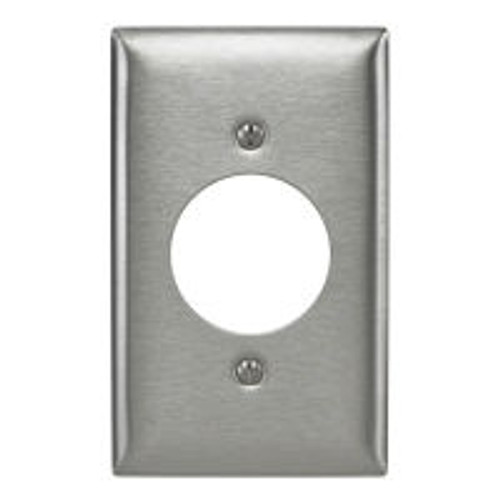 Hubbell SS720 Wall Plate AC 1 Gang Twist Lock 20/30 Amp Stainless Steel