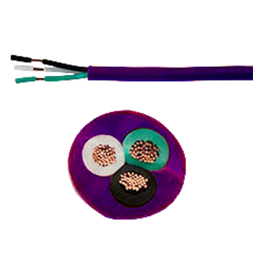 Bulk Cable Cut-to-Length North American SJT Cord 14/3 105° 300 Volt cUL FT2 - Purple