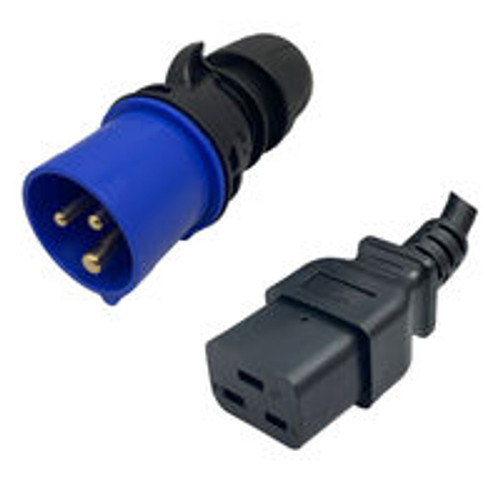 IEC60309 320P6 to C19 Female Connector 3 Meters / 10 Feet 20A/250V 12/3 SJT Black - Power Cord