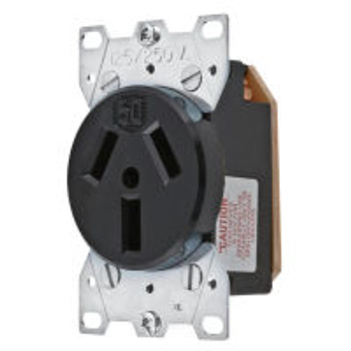 Hubbell HBL7962 AC Receptacle NEMA 10-50 Female Black 125/250 Volt 50 Amp