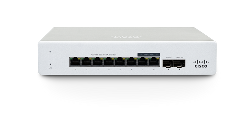 MS130-8X Versatile, compact switches with PoE+, mGig, and SFP MS130-8X Versatile, compact switches with PoE+, mGig, and SFP
