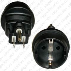 5818 - NEMA 5-15 Male Plug to Schuko CEE7/7 Connector - Block Plug Adapter 
