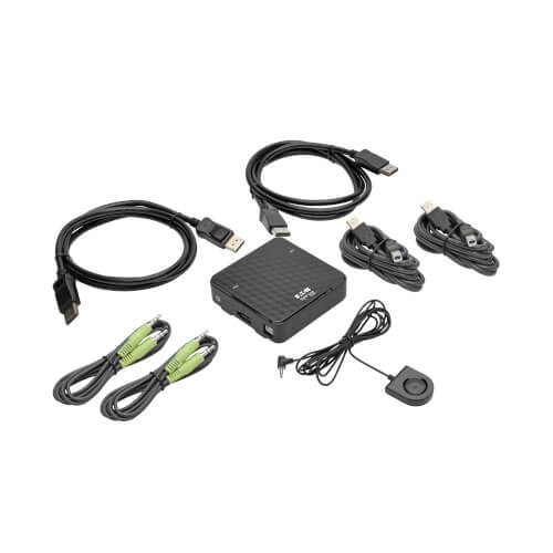 Tripp Lite - B004-DP2UA2-K - 2-Port DisplayPort 1.2 KVM Switch with USB 2.0 Hub and Audio