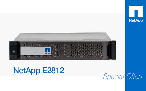 NetApp - E2812HA-0007-EP - E2812 Storage System 96TB (12x 8TB) 16Gb FC