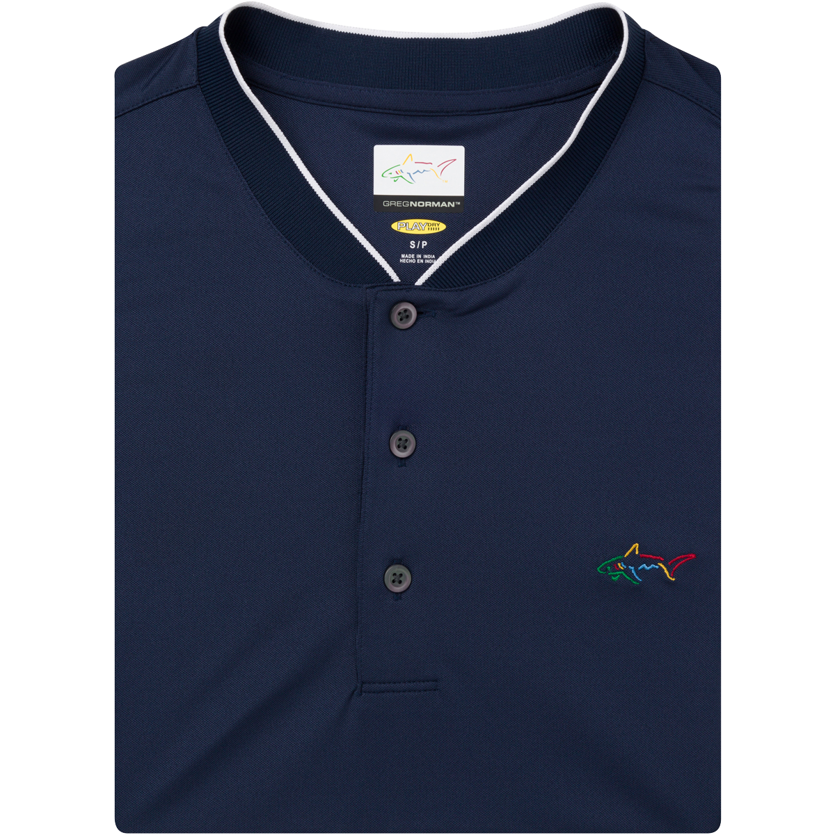 Baseball Collar Micro Pique Shark Polo - Greg Norman Collection