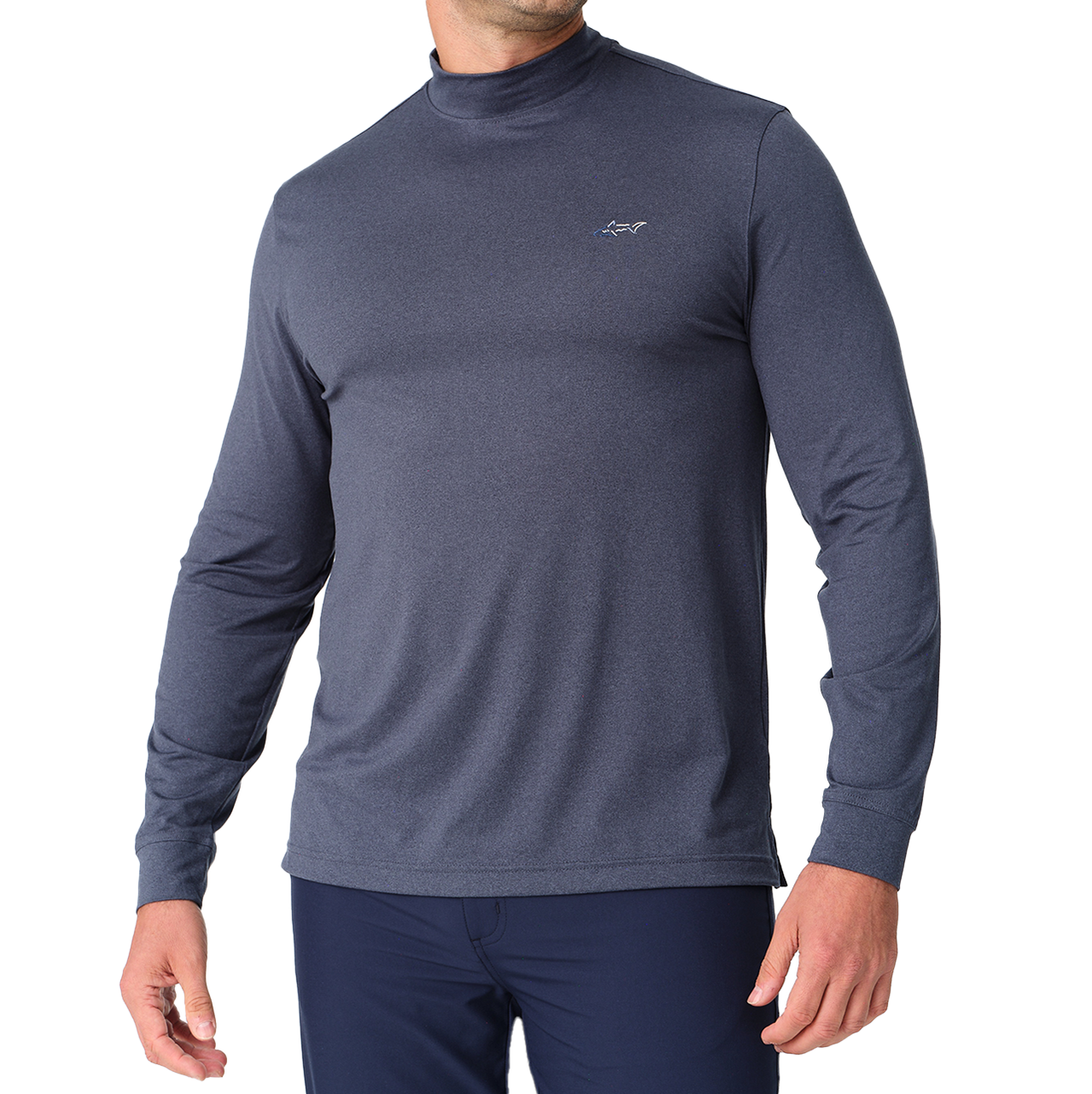 Signature Shark Long Sleeve Mock - Greg Norman Collection