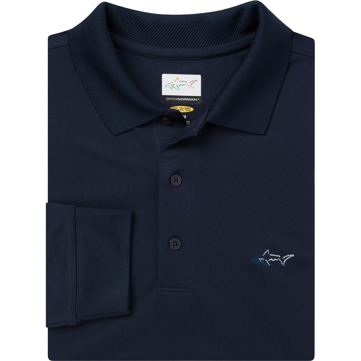 Long Sleeve Pique Shark Polo - Greg Norman Collection