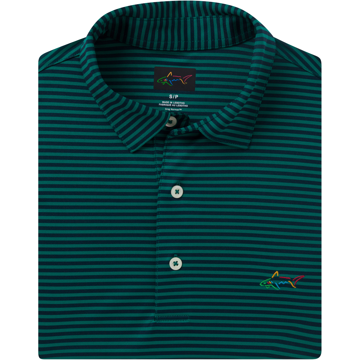 greg norman ML75 Classic Bar Stripe Shark Polo Shop Clothing
