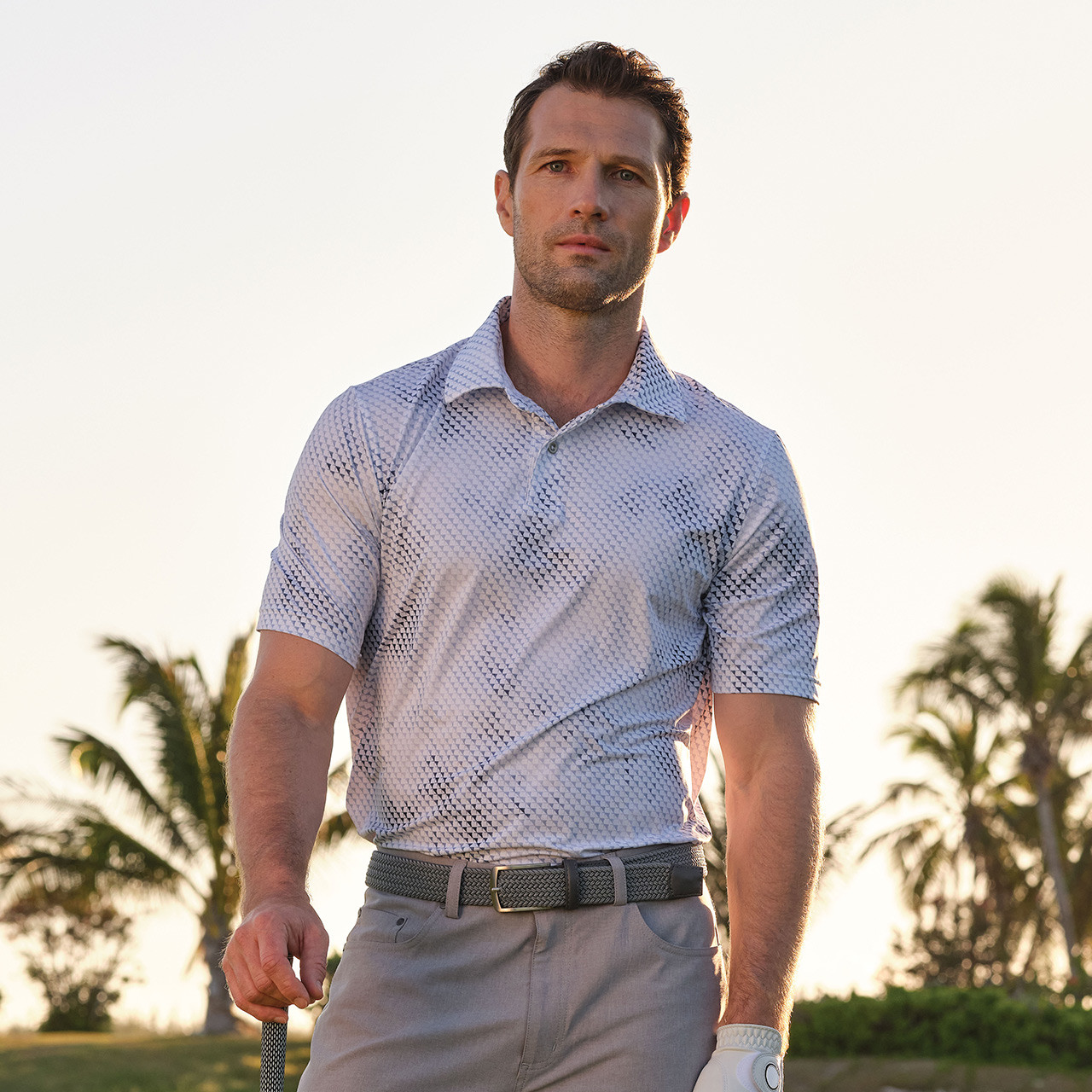 5525 ゴルフィッカーズ　7 3/4 Digital Fin Ultra-Stretch Polo - Greg Norman Collection