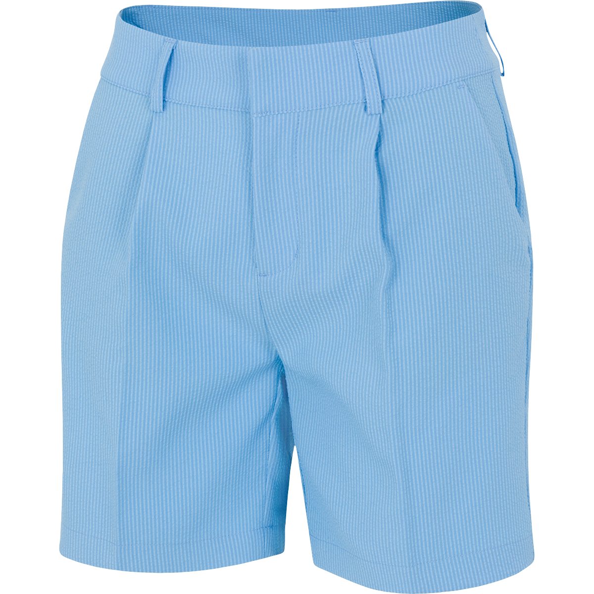 EXC Jos A Bank Nautical Blue & White Striped Seersucker Pleated Shorts
