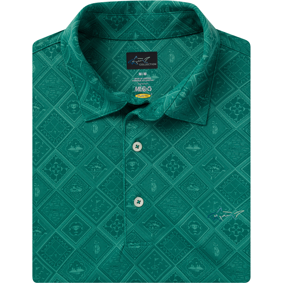 ML75 Microlux Golf Tiles Polo - Greg Norman Collection