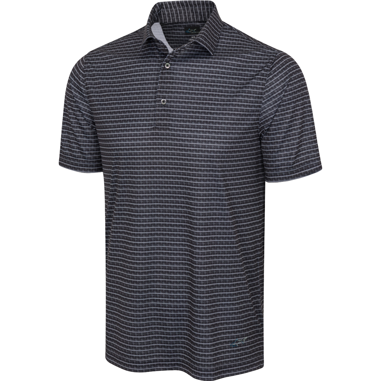 ML75 Recycled Microlux Houndstooth Stripe Polo - Greg Norman