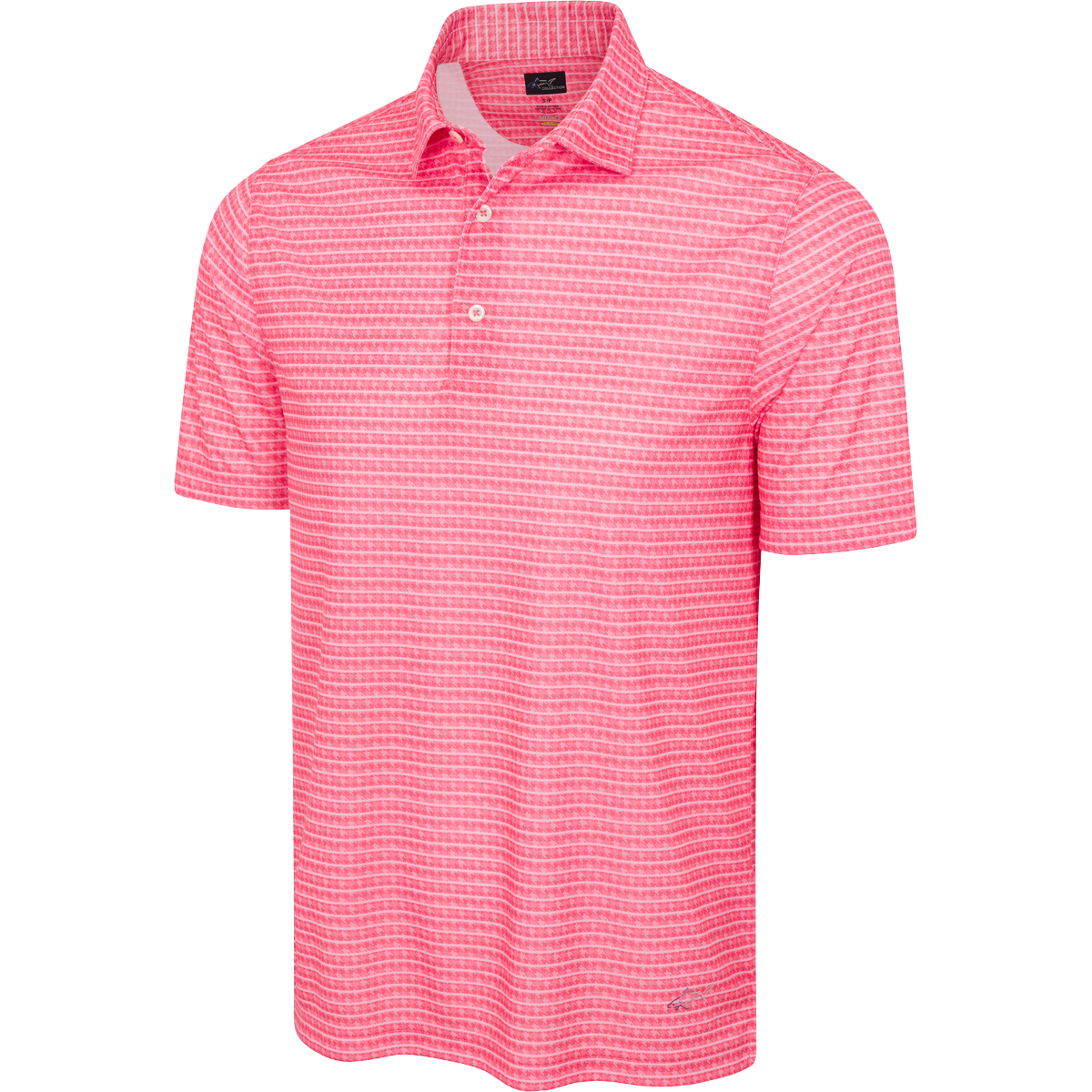 ML75 Recycled Microlux Houndstooth Stripe Polo - Greg Norman
