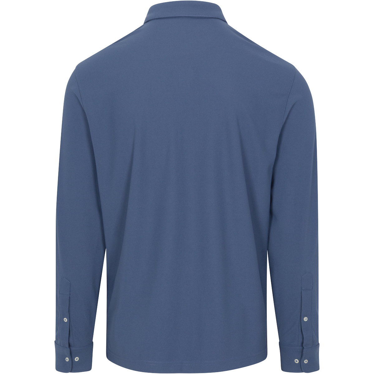 Long Sleeve Full Button Pique Polo