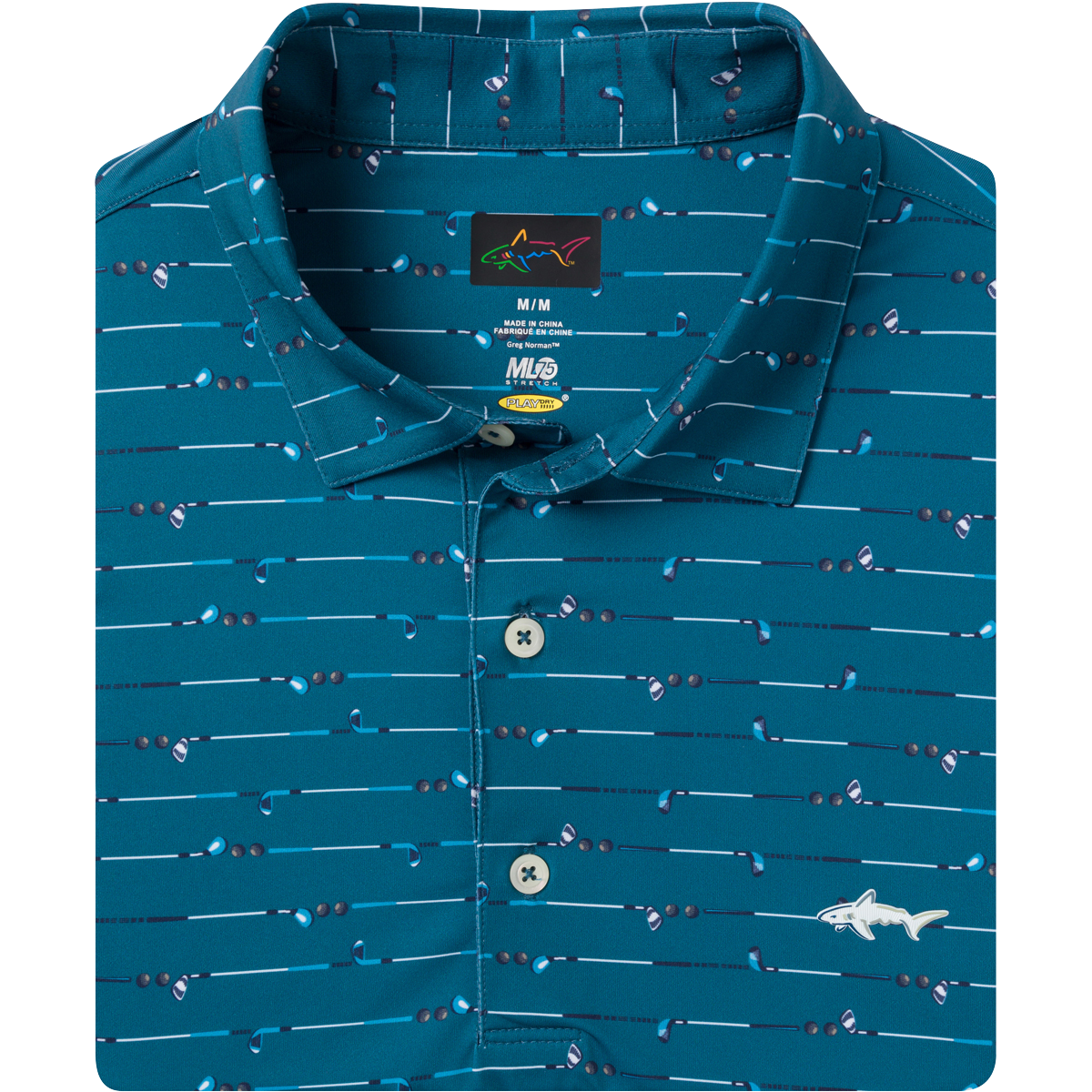 ML75 Golf Club Stripe Polo Greg Norman Collection - Main Image