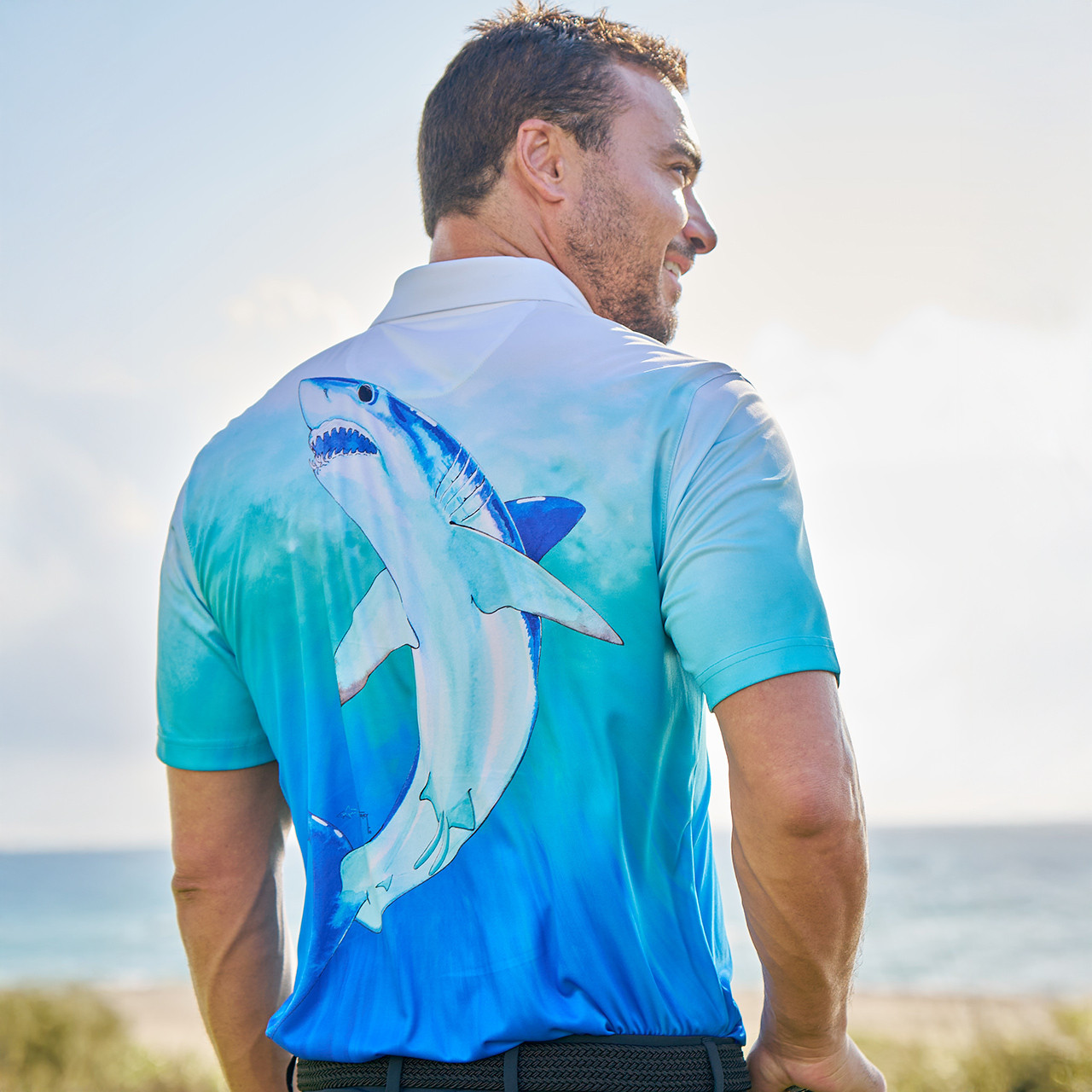 The Shark & The Sail Guy Harvey Polo - Greg Norman Collection