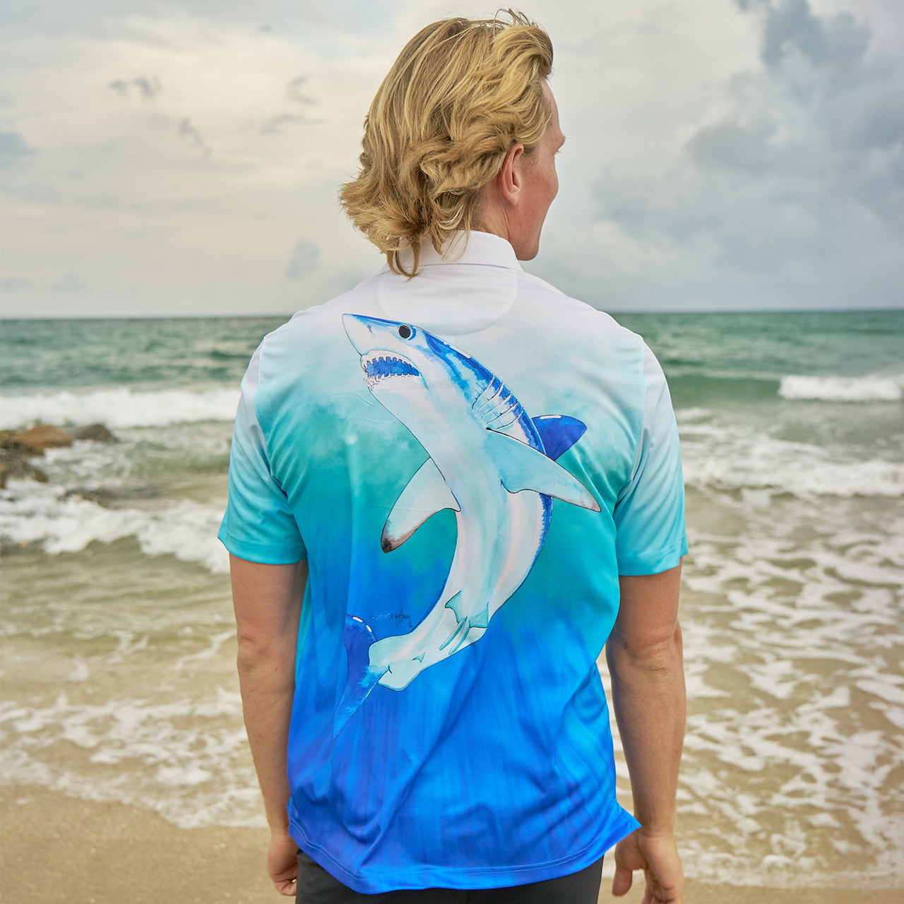 The Shark & The Sail Guy Harvey Polo - Greg Norman Collection