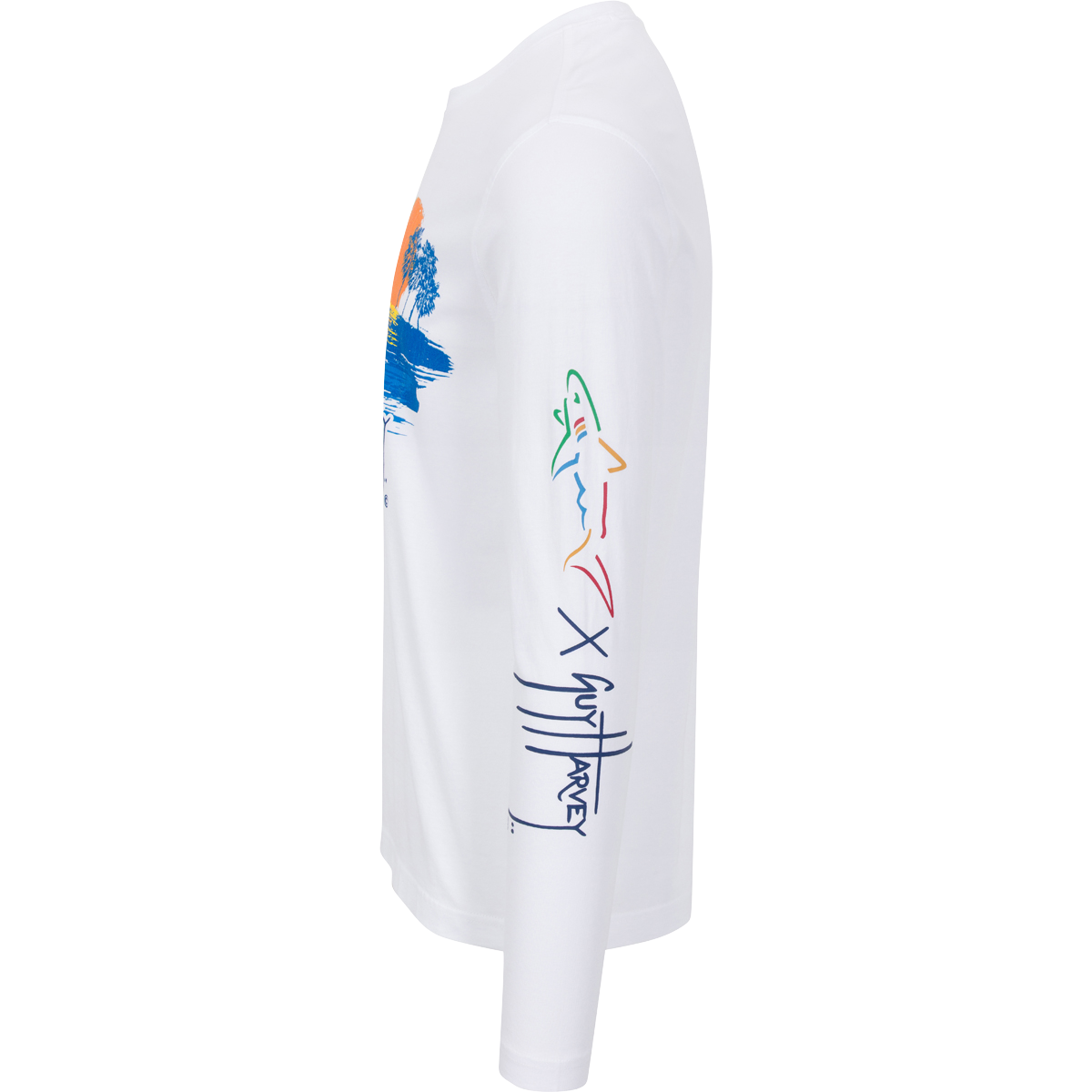 summers_golf　[V12] ホワイト 長袖シャツ Great White Sunrise Guy Harvey Long Sleeve Tee - Greg Norman