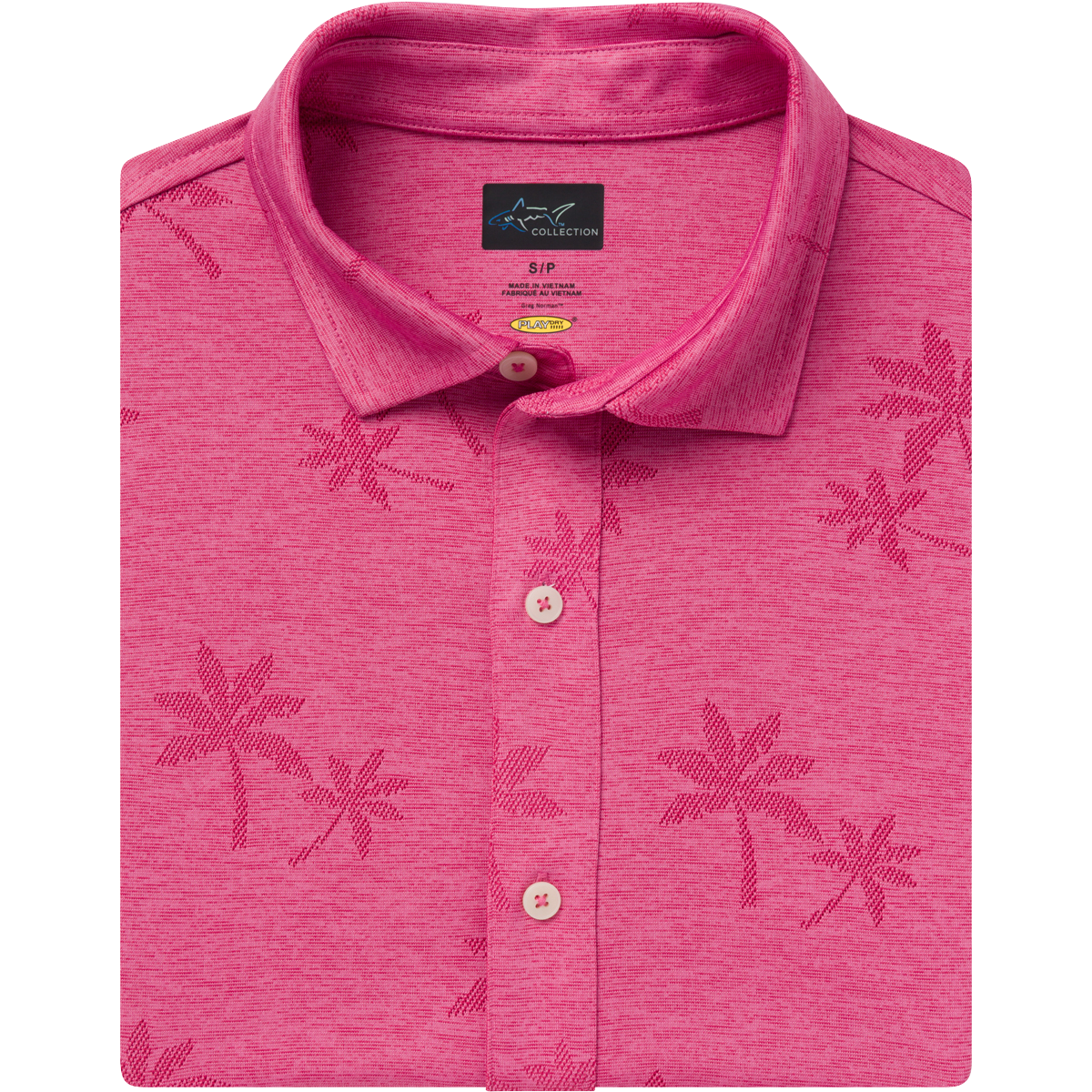 Royal Palm Knit Full-Button Polo - Greg Norman Collection