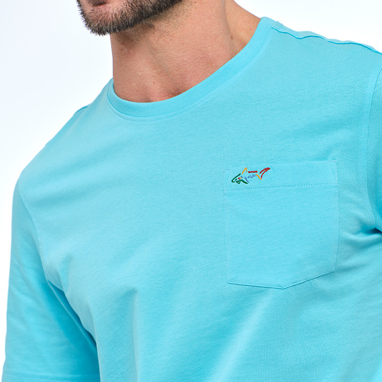 Chest Pocket Cotton Shark T-Shirt - Greg Norman Collection