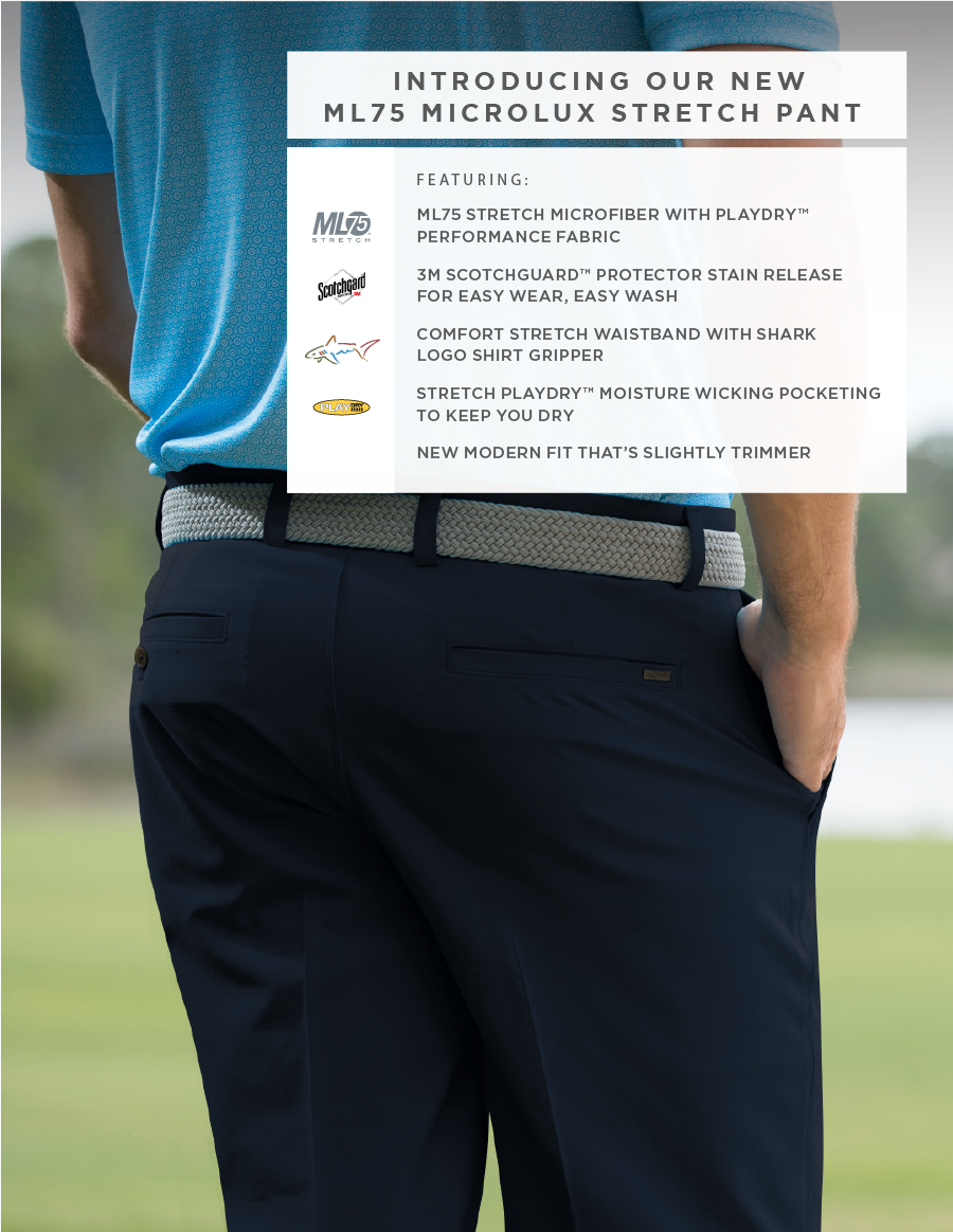 greg norman dress pants Greg Norman Men's Flat Front Stretch Tech Golf Pants Dark Navy 33
