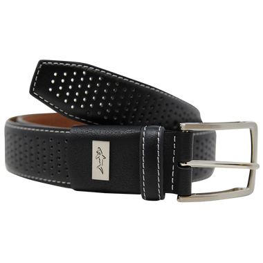 Greg Norman Collection Men's Genuine Leather Reversible Belt in Tan/Black/Tan Black, Size 44