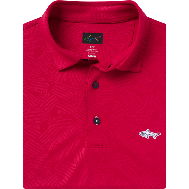 ML75 Embossed Patriot Polo Greg Norman Collection