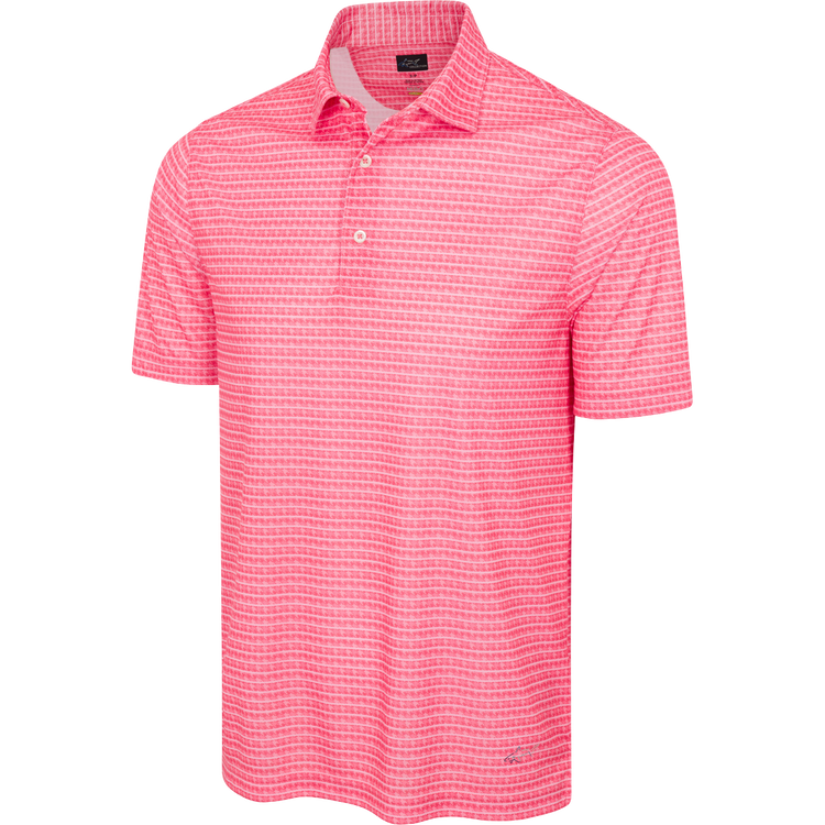 ML75 Recycled Microlux Houndstooth Stripe Polo - Greg Norman