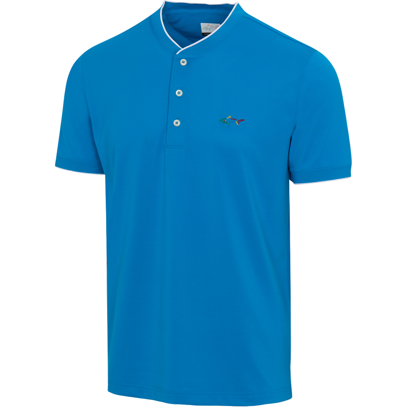 Baseball Collar Micro Pique Shark Polo - Greg Norman Collection