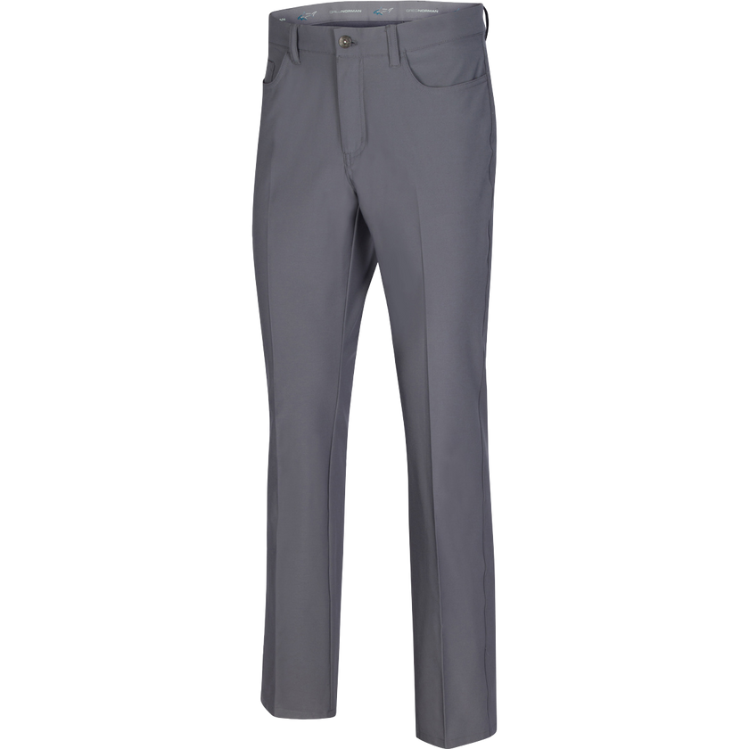 Chinos grey plain design double-side round insert front pockets & jetted  back pocket comfort fit cotton trousers