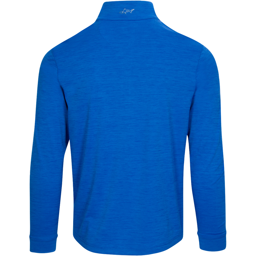 Greg Norman Collection Men's Utility Quarter Zip in Maritime Heather/Royal Blue, Size 3XL, Polyester/Fabric