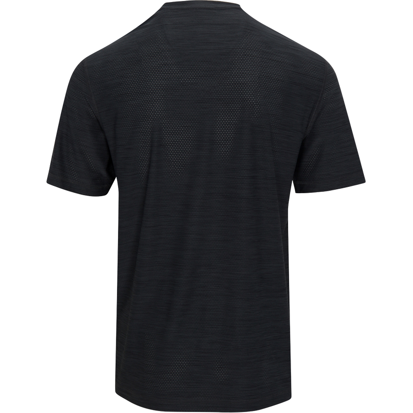Greg Norman Collection Men's Performance Mesh Shark T-Shirt in Orange Canyon Heather, Size Medium, Spandex/Fabric