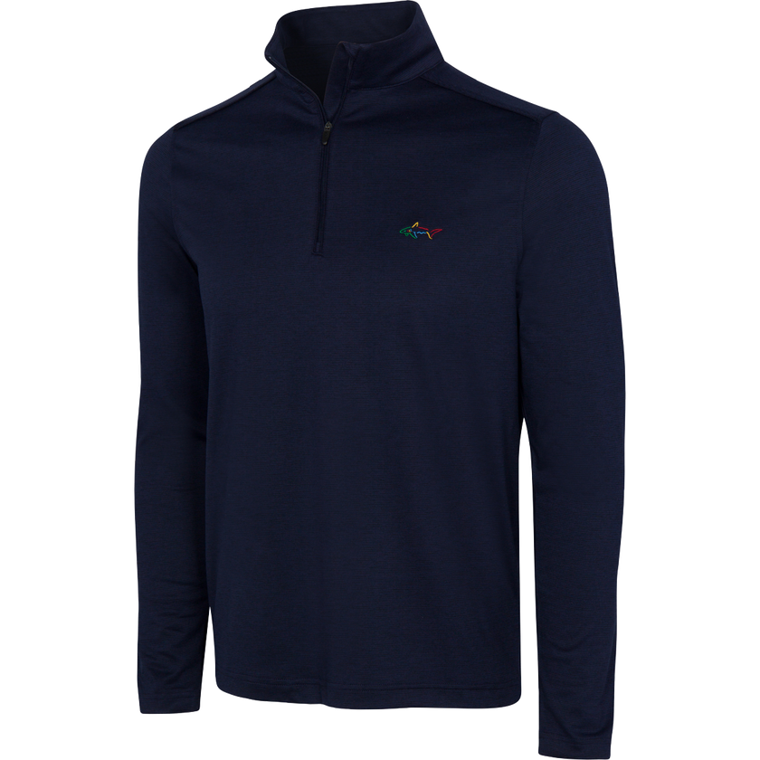 Jersey Stripe Stretch Quarter Zip - Greg Norman Collection