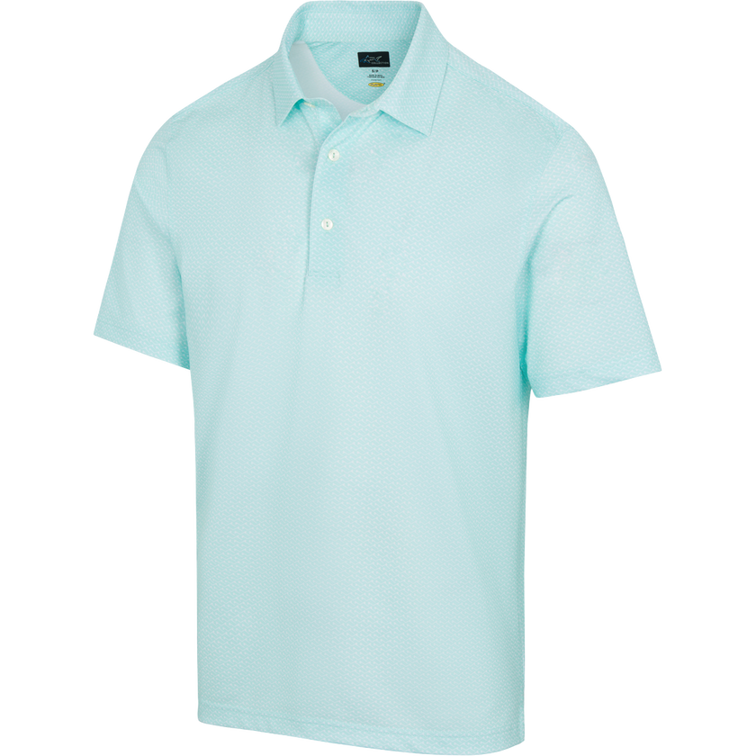 Greg Norman Golf Shirt Mens Medium Green Polo ML75 Performance Shark John  Deere