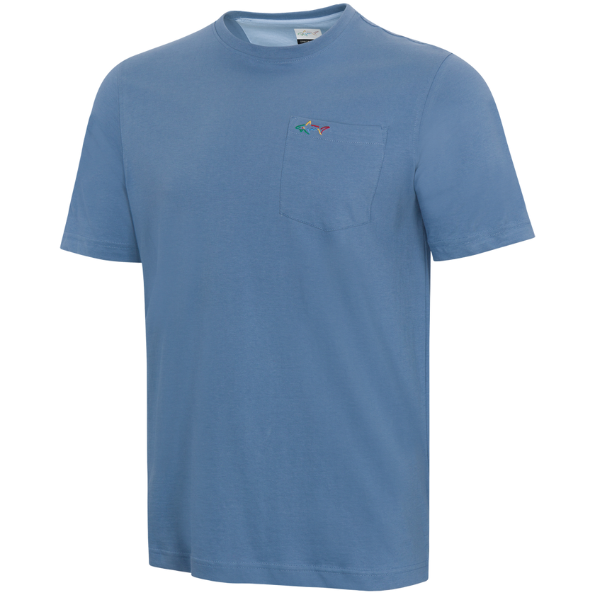 Chest Pocket Cotton Shark T-Shirt - Greg Norman Collection