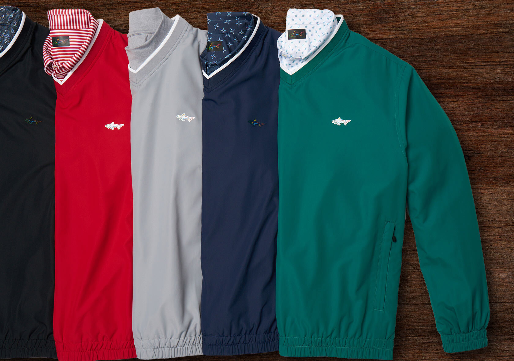 Model in Quarter Zip