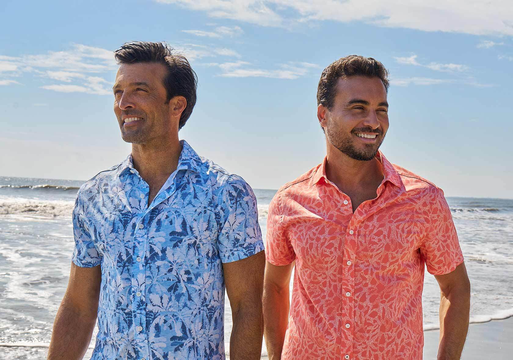 Models on beach