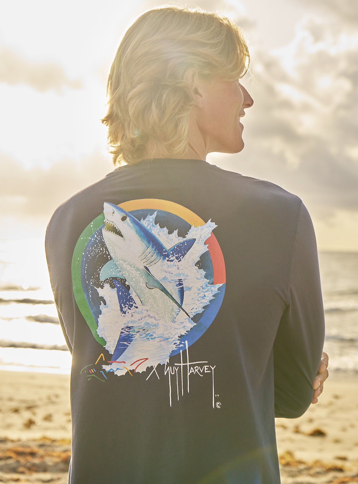 Model in Long Sleeve Tee