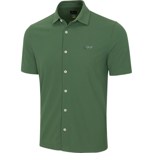 Full Button Pique Polo Greg Norman Collection - Main Image