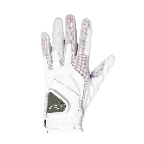Greg Norman Collection Women's Left Hand Synthetic Shark Glove in White, Polyester/Spandex