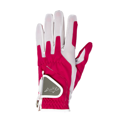 Greg Norman Collection Women's Left Hand Synthetic Shark Glove in Pink, Polyester/Spandex