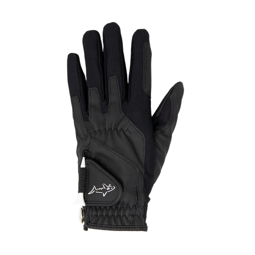 Greg Norman Collection Women's Left Hand Synthetic Shark Glove in Black, Polyester/Spandex