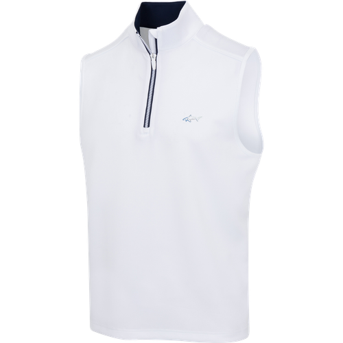 Greg Norman Collection Men's Coastal Tech Vest in White, Size Large, Polyester/Spandex/Fabric