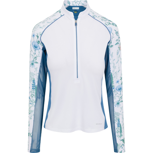 クローバー Sun-Protection Jacarandas Half Zip - Greg Norman Collection