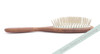 Natural wood pin hair brush with rubber cushion for gentle brushing, made in Germany