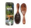 100% Pure Calcutta Wild Boar Bristle Hair Brush, Calcutta Max for Thick or Long Hair, Gentle, Extra Stiff Natural Bristles, Dark Maple Wood Handle, Made in Europe