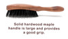 100% Pure Calcutta Wild Boar Bristle Hair Brush, Calcutta Max for Thick or Long Hair, Gentle, Extra Stiff Natural Bristles, Dark Maple Wood Handle, Made in Europe
