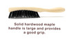 100% Pure Calcutta Wild Boar Bristle Hair Brush, Calcutta Max for Thick or Long Hair, Gentle, Extra Stiff Natural Bristles, Light Maple Wood Handle, Made in Europe