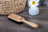 Light Black Walnut Boar Bristle Vented Hairbrush