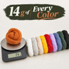 Corriedale Wool Roving for Needle Felting, 10 Colors, 1/2 oz (14 g) Each, 5 oz Total